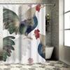 ~O~Watercolor Roosters Shower Curtain Bathroom Decor Printed Fabric Curtains for Home Decoration Various Sizes Available