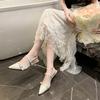 Designer Summer Rivet Women Sandals Fashion Pointed Toe Singbacks Shoes Ladies Elegant Dancing Party High Heel Sandalias