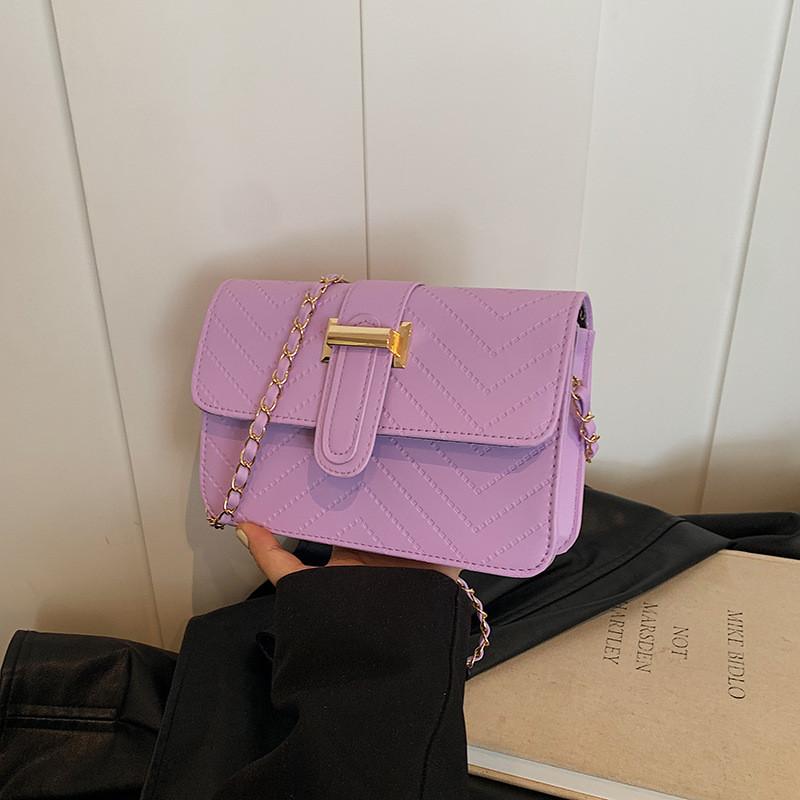 Chic Black Pu Leather Crossbody Bag For Women Stylish Versatile Small Square Handbag