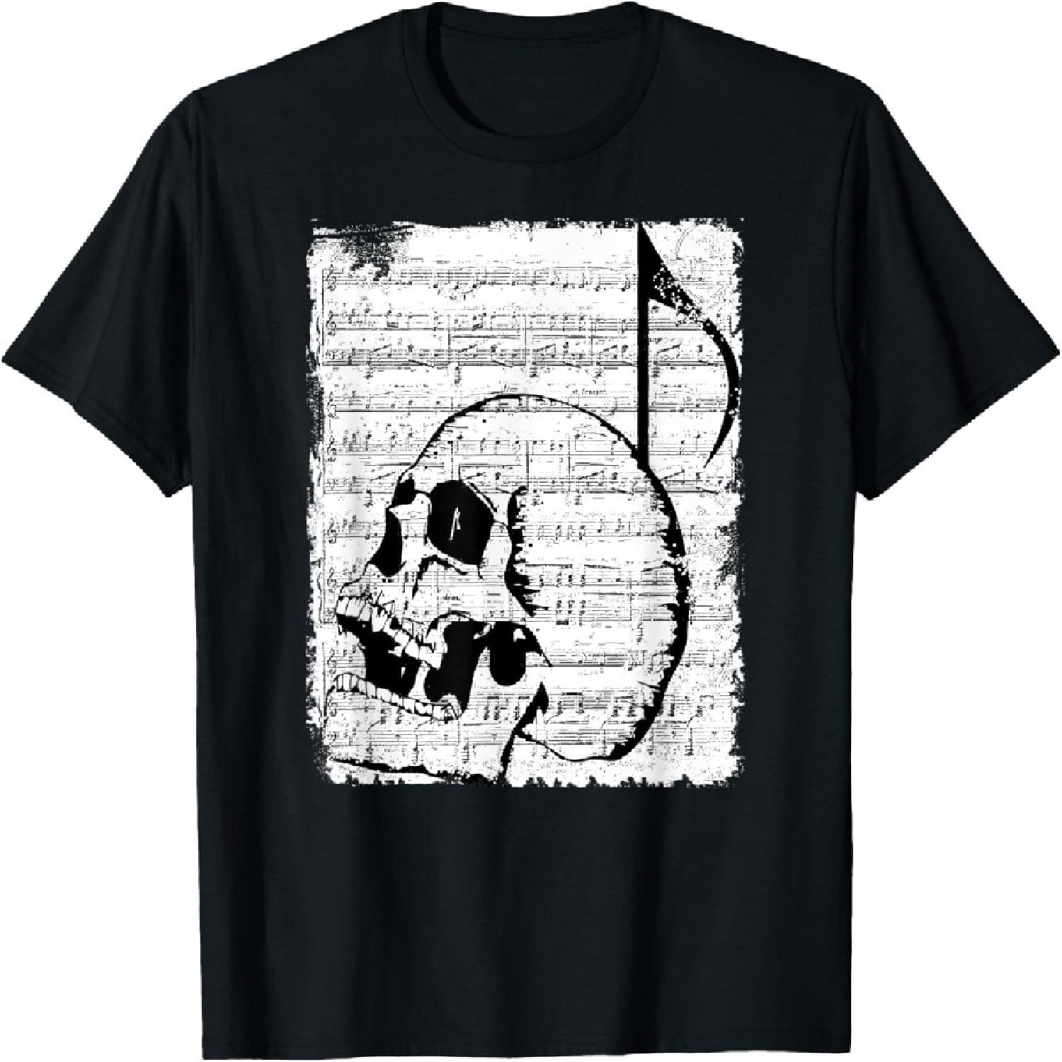 

Punk Rock and Roll Concert T-Shirt _ Heavy Metal Skull Tee T-Shirt XXXXXL різнокольоровий