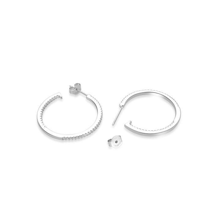 Boucles D'oreilles - LUXENTER - Xoma - Argent 925 - Zircon Cubique - Plaqué Rhodium