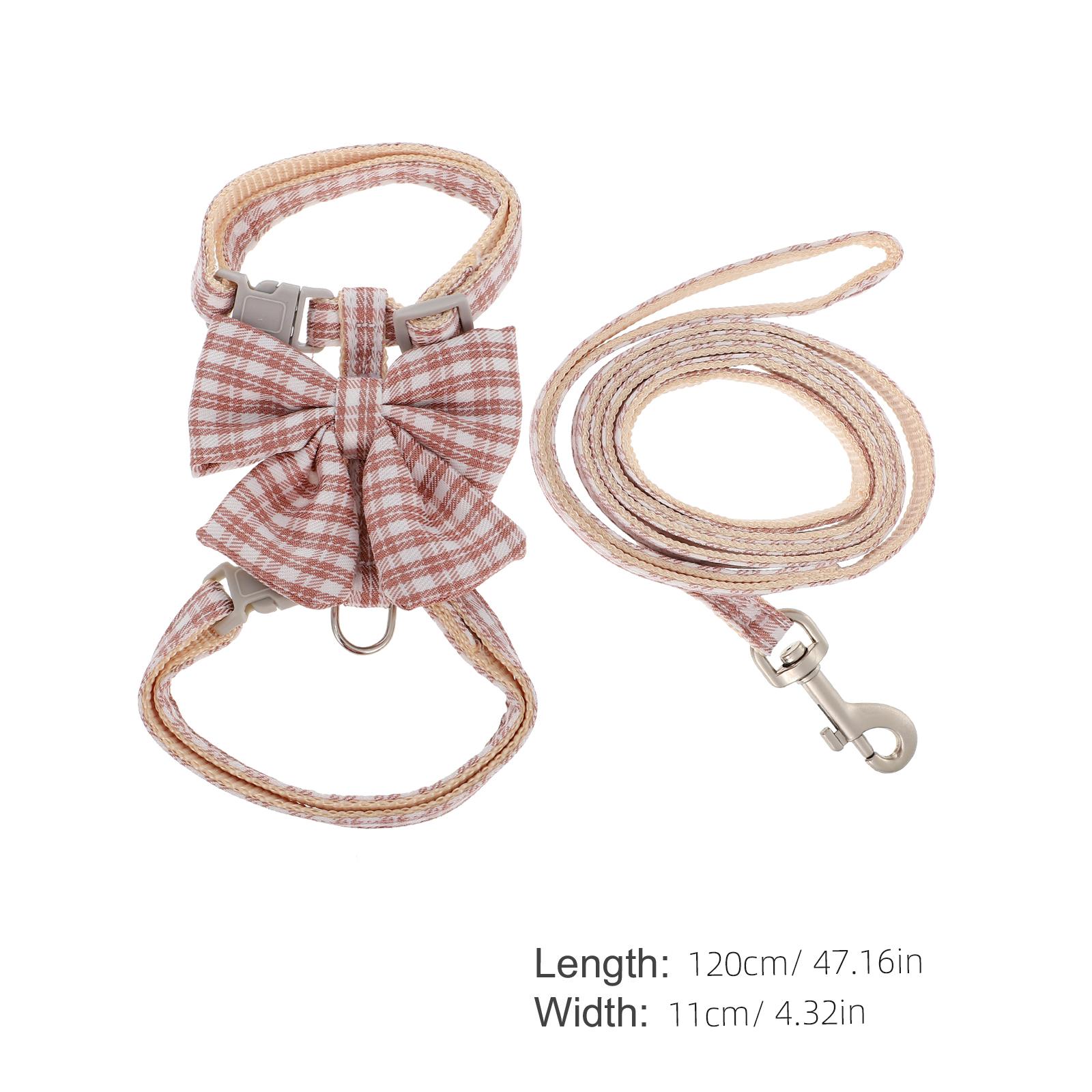 

1Set Anti-Escape Cat Rope Adjustable Walking Rope Practical Durable Pet Traction Strap Cat Harness Outdoor Walking Harness розовый