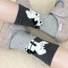 New Spring/autumn Mid-calf Socks Cute Comfortable Flocked Cat-themed Seamless Socks for Women