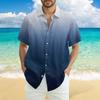 Men's Fashion Casual Loose Hawaiian Print Short-sleeved Shirt
