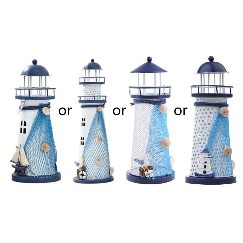 Lighthouse with Color Changing LED Light Battery Powered Lighthouse Lamp Outdoor Decorative for Garden Patio Kids Gift 55KF