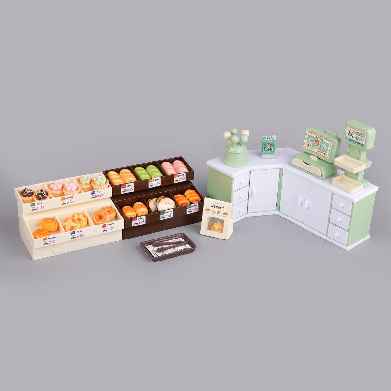Miniature Mini Edible Play Breadboard Shelf Doll Real Snack Model Children'S Play House Toy Scene Small Ornament