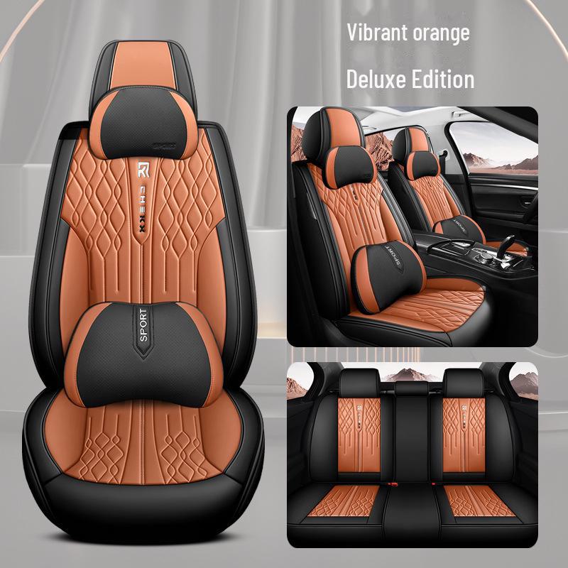 2023 Full-Cover Full-Leather Four-Season Universal Car Seat Cushion