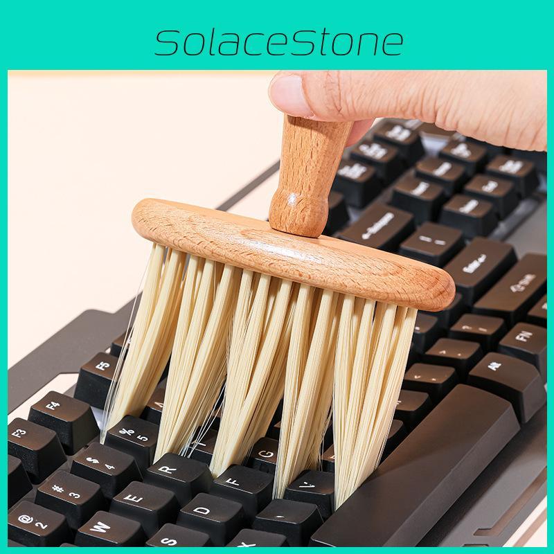 Precision Keyboard Cleaning Brush With Soft Nylon Bristles And Beechwood Handle For Dust Removal