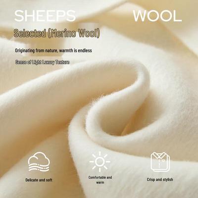 Sancai 2025 Winter Women's 100% Wool Double-Faced Mid-Length Coat