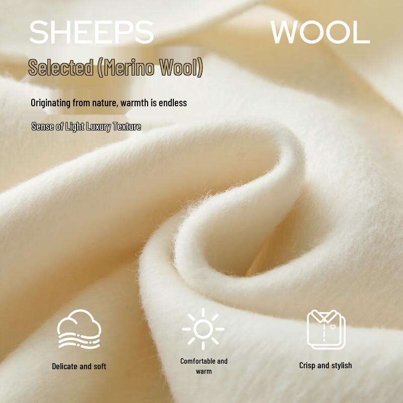 

Sancai 2025 Зимнее женское двустороннее пальто средней длины из 100% шерсти XL 170/92A