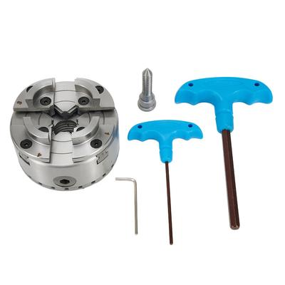 4 Zoll 4-Backen-Drehfutter mit selbstzentrierendem Gewinde und M33-Gewinde, 2,5-mm-Schraubenschlüssel, 96 mm Spannfutter-Außendurchmesser