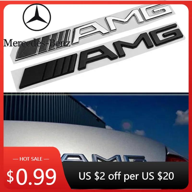 

Car Sticker 1Pcs AMG Letters Sticker ABS Car Rear Trunk Emblem For Mercedes Benz AMG A B C E G CLA C63 C63S E53 GT SLK W176 W20 Before 2014