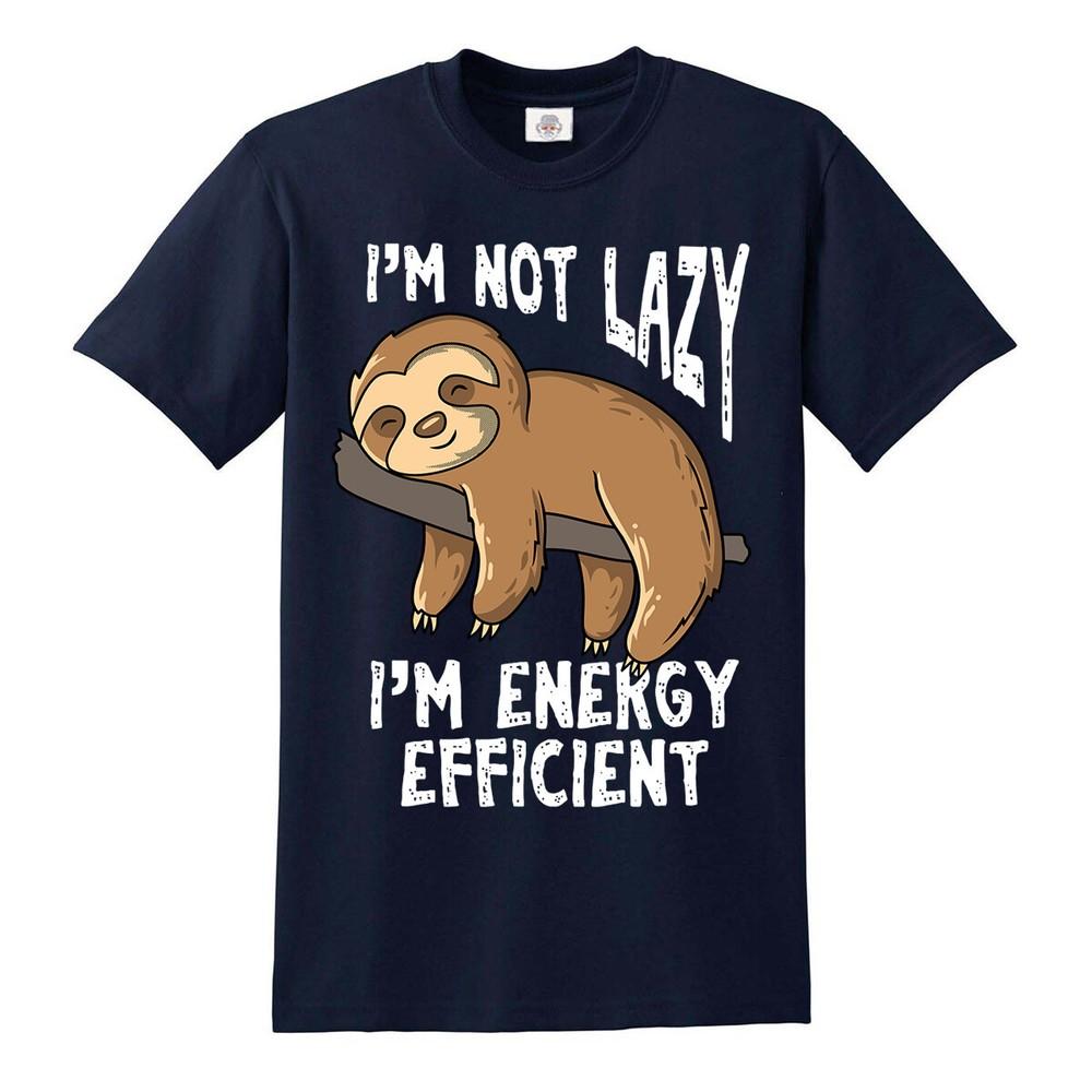 Im not lazy im energy efficient sloth funny tshirt sloth lover men ladies top 2XL