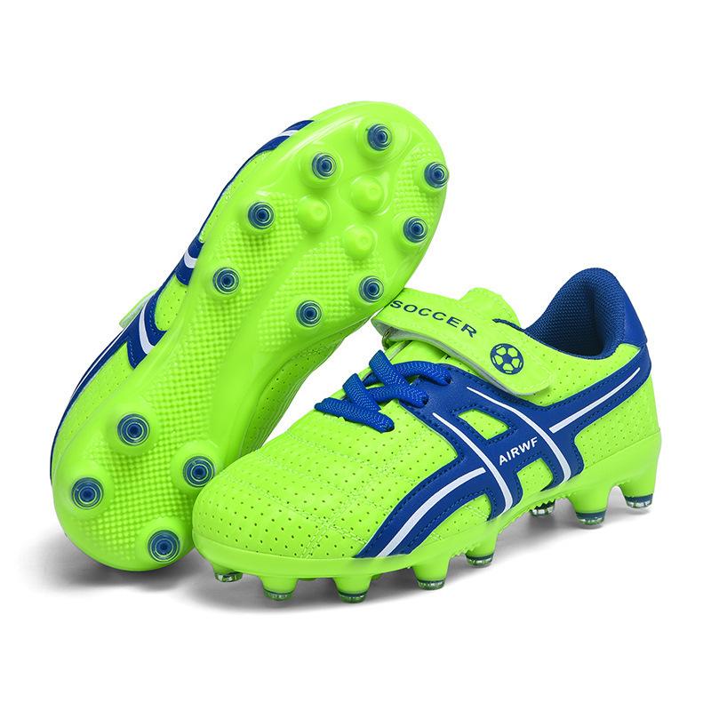 Velcro Children's Football Shoes Spiked Broken Nails Boys' Shoes Girls' Shoes Elementary School Students Game Training Sports Shoes