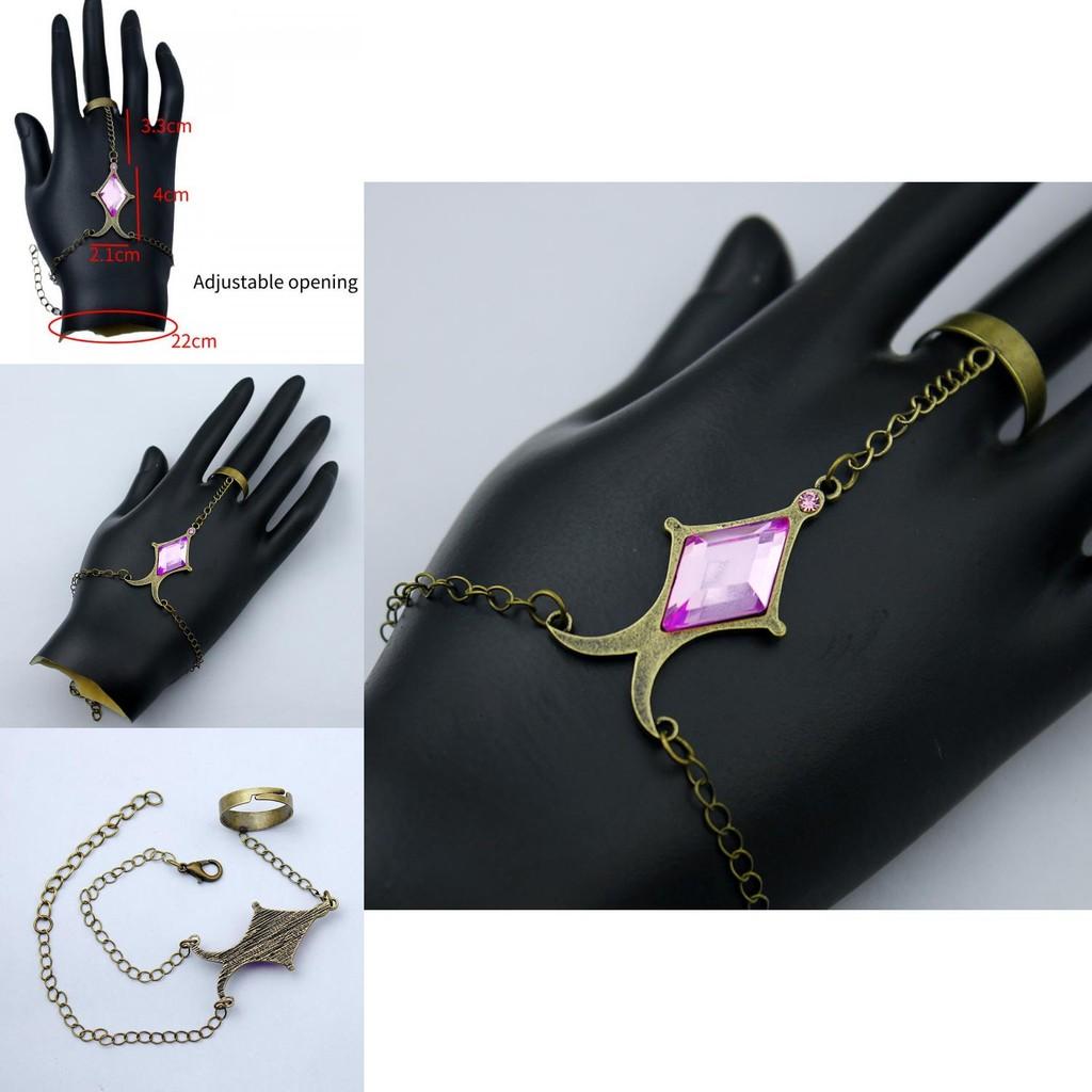 Magical Girl Madoka Kaname Soul Gem Bracelet Diamond Purple Gemstone Cosplay Prop Bracelet