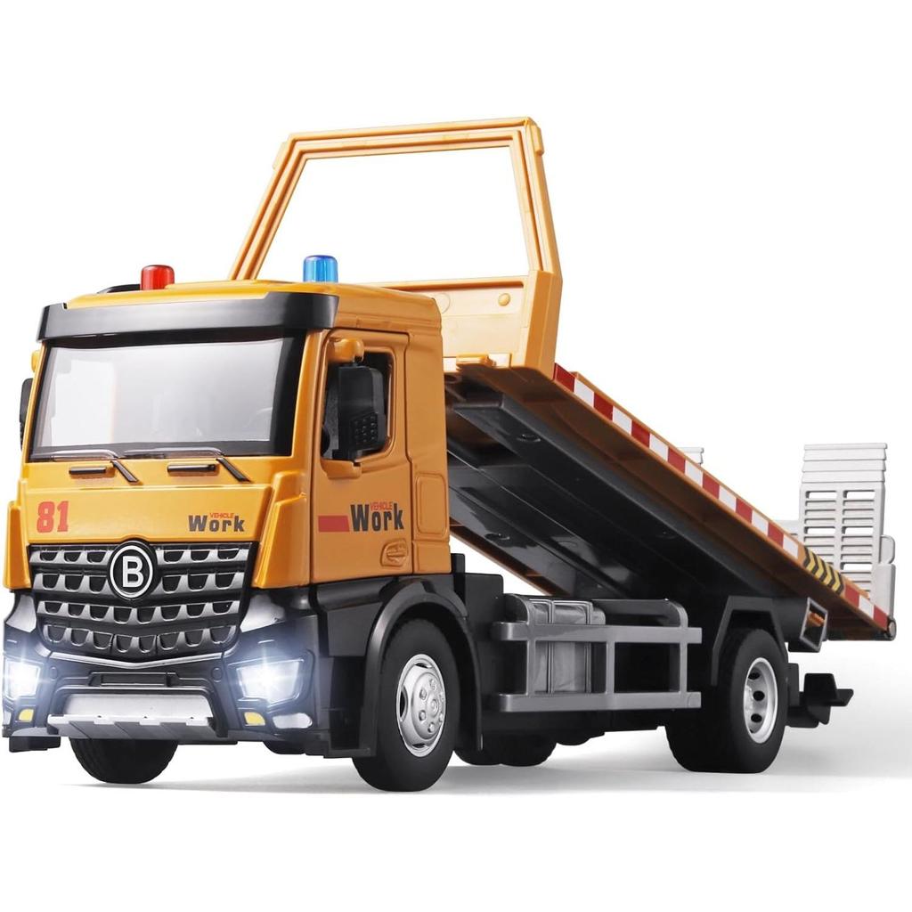 1/50 Crane Toy Metal DieCast Crane Model,Construction Truck Toys with Simulated Sounds and Lights,Suitable for Ages 3 and Up Toy Crane for Boys