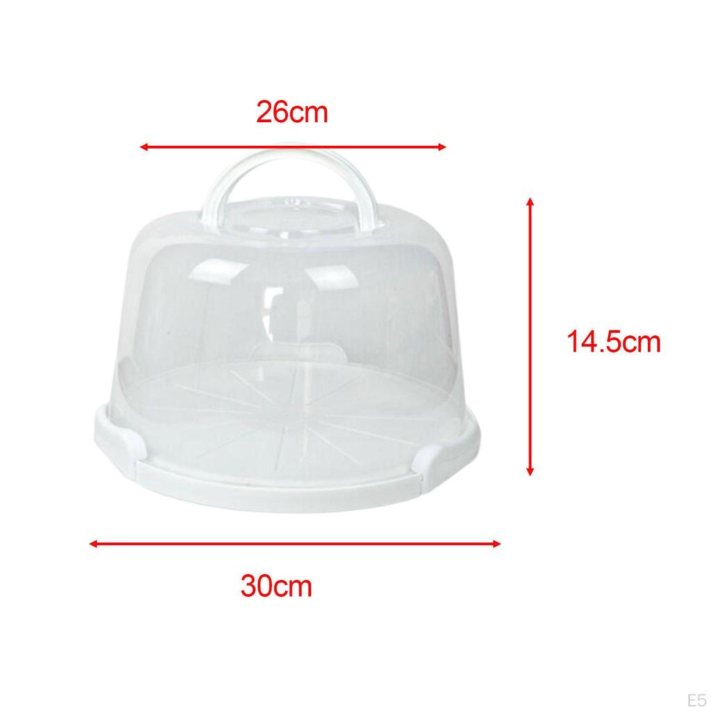 10 inch Cake Carrier with Foldable Handle Portable Box Muffin Tart Cookie Dessert Keeper