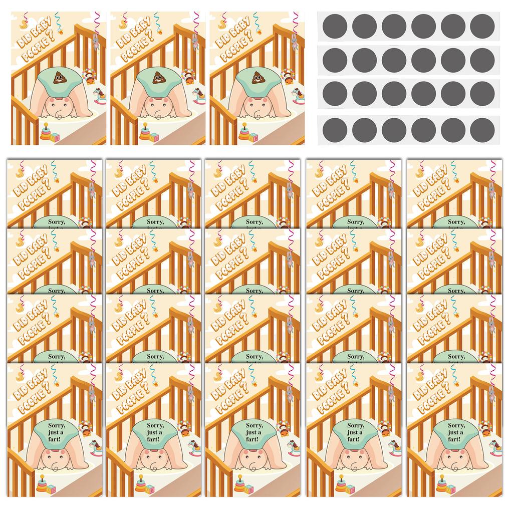 Unique and Entertaining Baby Shower Activity 24 Scratch Off Lottery Tickets for Party Hearty Baby Shower Games
