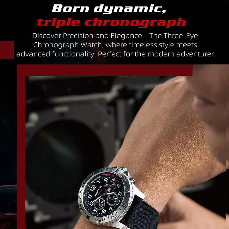 NORTH EDGE MACH 2 Men's Watches Solar Power 316 Stainless Steel Case Quartz Watch For Men Pilot Waterproof 50M Stopwatch