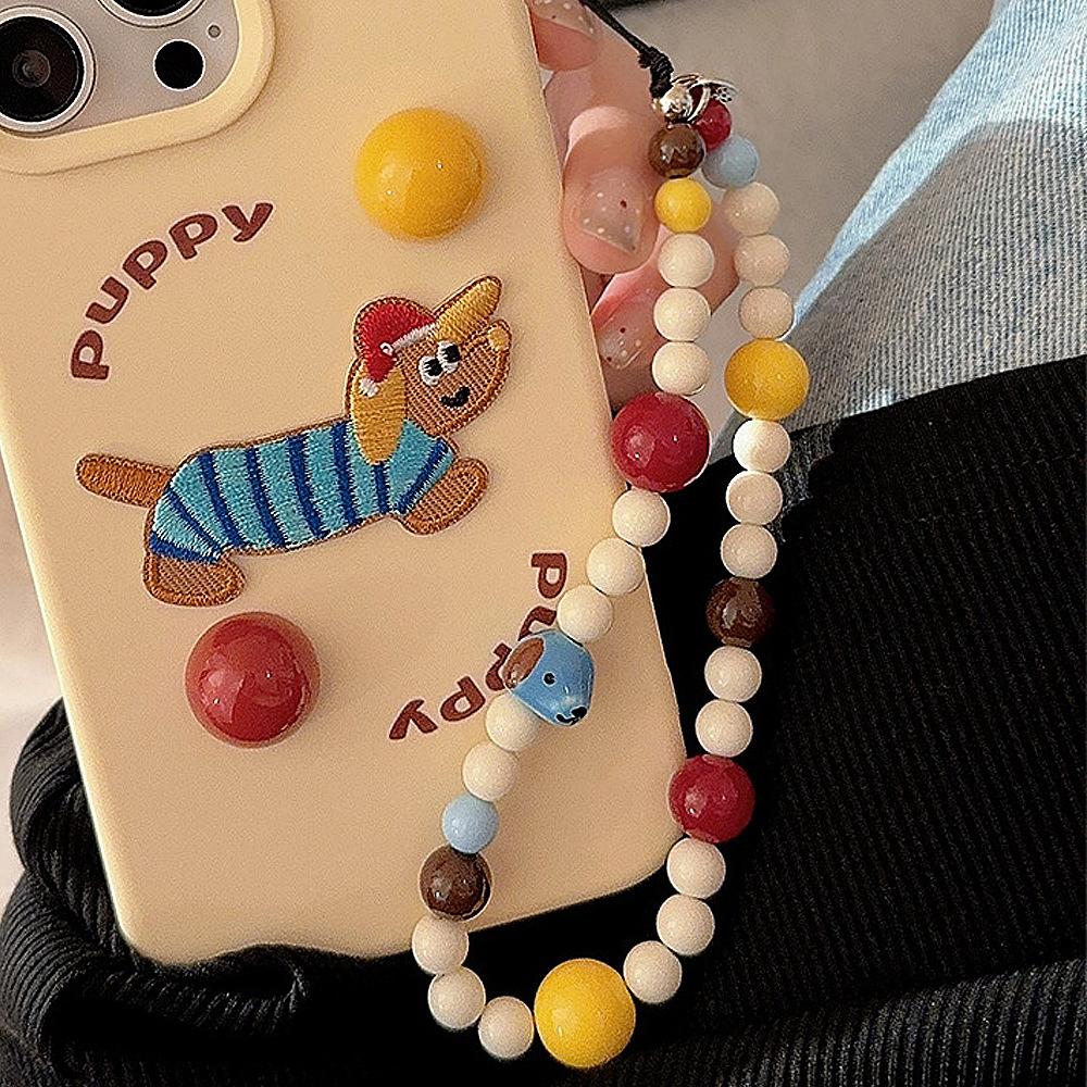 Colorful Chain Mobile Phone Case Lanyard for Apple/For Huawei Portable Wrist Strap Rope Personalized Ins Dopamine Pendant