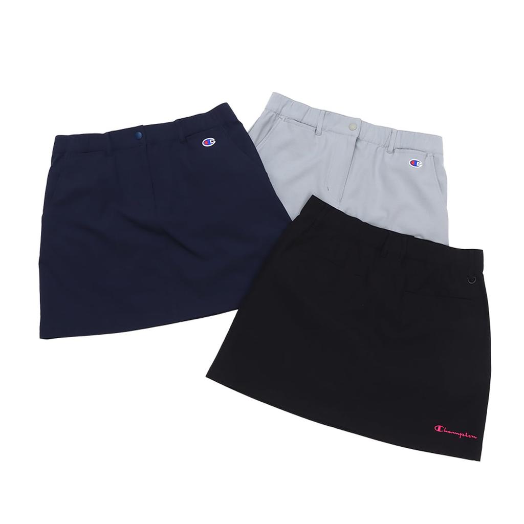 Shorts Stretch Script Logo Shorts Golf Navy [Champion] Women's CW-ZG208