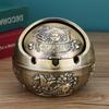 European Style Ashtray with Lid: Trendy, Drop-Proof, Anti-Fly Ash, Odor-Resistant, Luxury Living Room Decor.