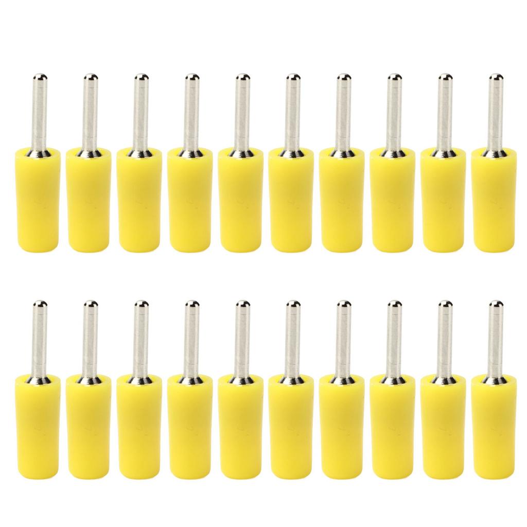 20Pcs Pin Banana Plug 2mm Nickel Plated Brass Male Waterproof Connector Accessory Set KitYellow