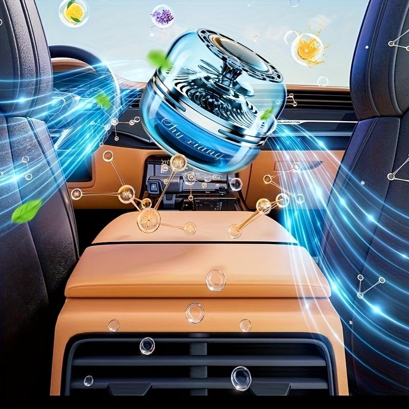 Solar Rotating Car Air Freshener Sunlight Activated Ocean Scent Spinner Auto Spin Decor for Tesla/SUV/Sedan Aromatherapy Car Accessories