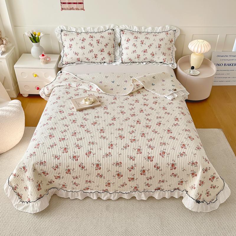 Bonenjoy Tagesdecke Gestepptes Bettlaken Einzel-/Doppelbettüberwurf Blumenmuster Matratzenschoner Weiche Laken cubrecama (Kein Kissenbezug)