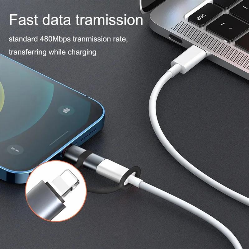 Adapter PD30W USB Typ C do iOS dla iOS Męski do Typu C Żeński Konwerter dla iPhone'a i MacBooka