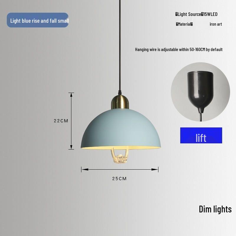 Modern Minimalist Telescopic Macaron Chandelier for Dining, Card, Mahjong, or Study Rooms