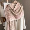 Women S Floral Pattern Faux Cashmere Scarf Winter Warm Fashionable Shawl