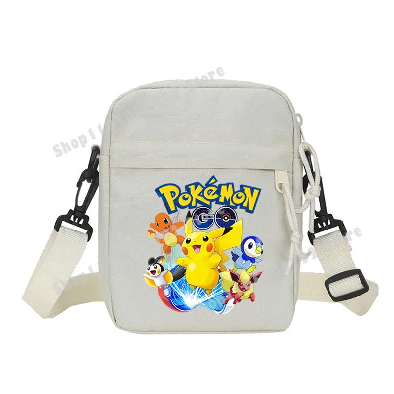 Pokemons Pikachu Shoulder Bag Small Crossbody Satchel Anime Gengar Casual Messenger Sling Bag Men Sports Pouch Boy Birthday Gift