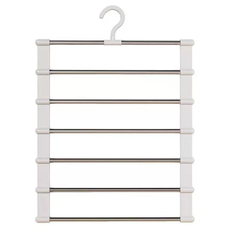 1/2Pcs Multi-Layer Pants Hanger Space Saving Closet Organizer Foldable Trousers Clothes Rack Wardrobe Storage Home Organization