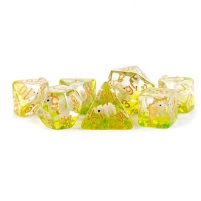 MDG Infused Resin Polyeder Würfel Set 16mm (Elefant)