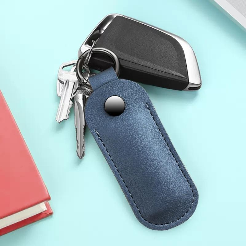 USB Flash Drive Holder Case Microfiber Leather Protective Cover With Metal Snap Closure