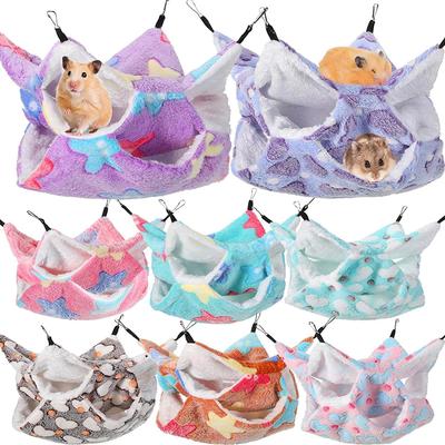 Hamster Hammock Rodent Hamster Bed Rats Accessories for Rat Hammock for Rats Hammock for Rodents Guinea Pig House CXW04