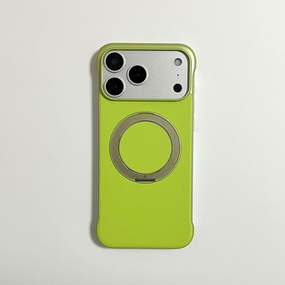 Ultra-light and Thin Borderless, Suitable for iPhone17 Mobile Phone Fulcrum Case, Apple Huawei Xiaomi Sticker Leather Bracket Protective Case