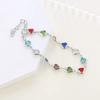 Wind Candy Color Love Zircon Bracelet Women'S Light Luxury Fashion Versatile Niche Retro Peach Heart Jewelry