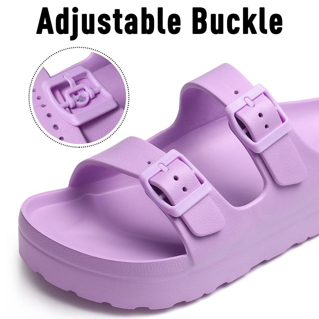 Fashion Litfun Women's Sumemr Platform Sandals Outdoor Anti-slip Beach Shoes With Arch Support Soft EVA Slides Comfy Lady House Slippers