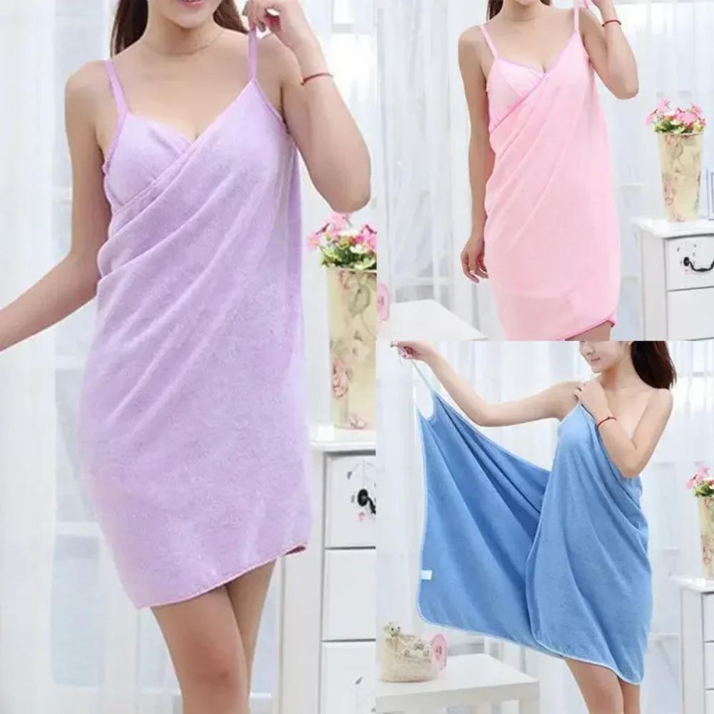 Wearable Towel Ladies Shower Spa For Adults Beach Soft Bath Towel for Women Microfiber Bathrobe Bath and Sauna Towels