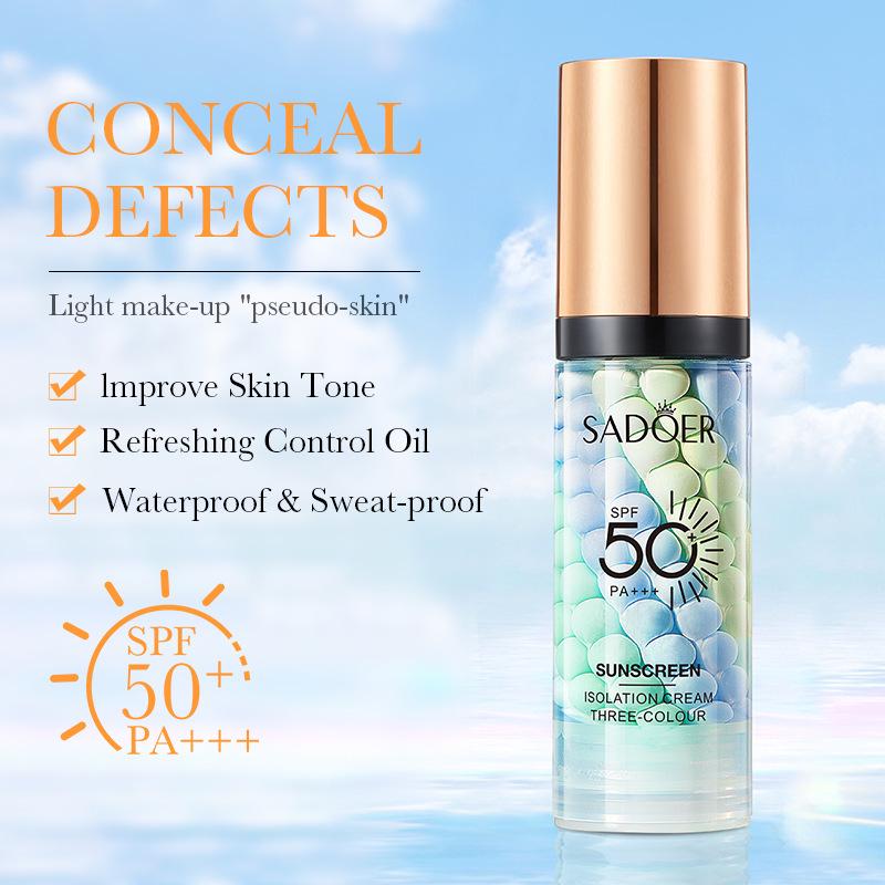 SADOER Crema Correttore Viso Arcobaleno a Tre Colori