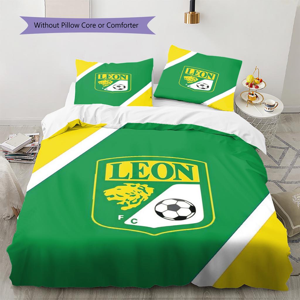 Club Leon Pattern Bedding Set Quilt Cover Pillowcase Home Decor Gift (1 * duvet cover + 2 * pillowcase, without core)