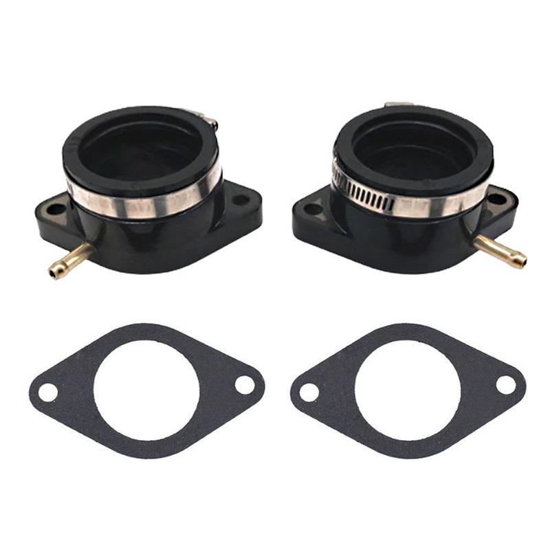 2pcs Motorcycle Intake Manifold Boot Joint Carburetor Carb for Yamaha XS400 1977- 1982 2A2-13586-00-00