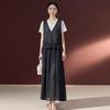 Women's Summer Fake Two-Piece Skirt Set