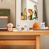 DeryArcle Miniature Dog 12 Small Garden Resin Dog Lucky Strong and Good Mini 3D Tabletop Potted Gardening Various Types Figurines, Dogs, Ornaments,