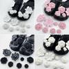 8Pcs 3D Flower Beach Shoe Charms Clip Buckle Detachable Shoe Decorations DIY Perforated Shoes Accessories Perforated Shoes