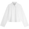 Casual Retro Crop Cotton Long Sleeve Shirt Women Shirts 47C141G