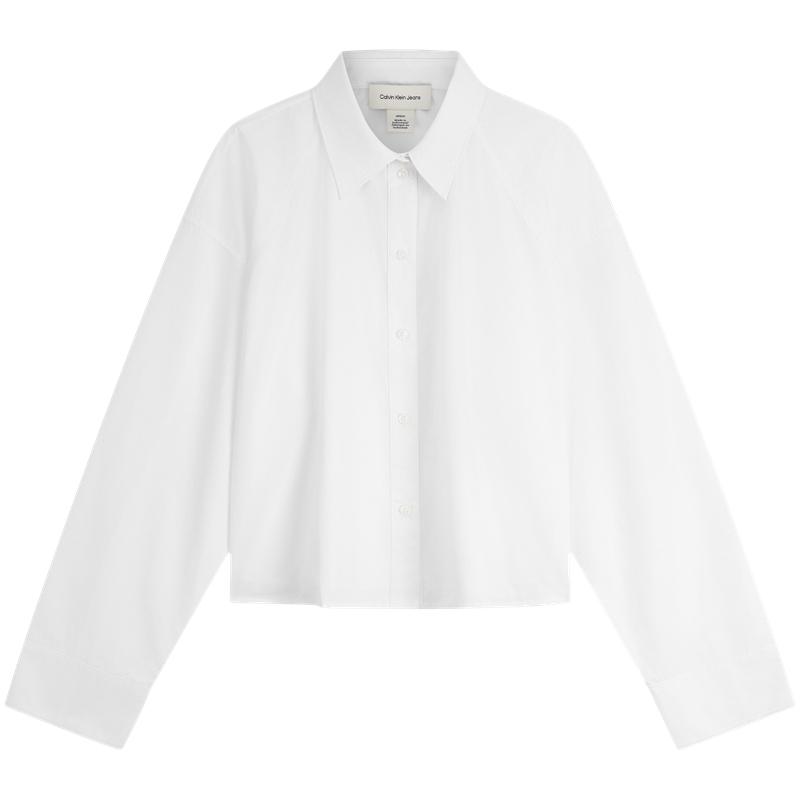 

Calvin Klein Casual Retro Crop Cotton Long Sleeve Shirt Women shirts 47C141G XS