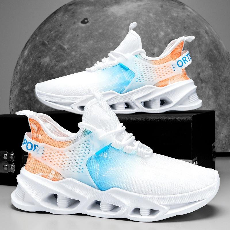 2024 Summer New Breathable Mesh Flying Weave Sports and Leisure Running Soft Sole with Increased Shock Absorption and Versatile Dad's Fashion Shoes